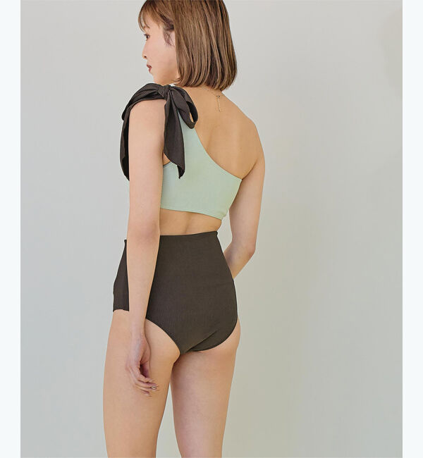 SEA DRESS「ワンショルダーデザインリブビキニ」|ビキニ|