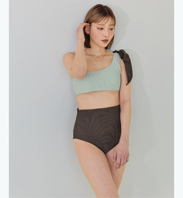 SEA DRESS「ワンショルダーデザインリブビキニ」|ビキニ|