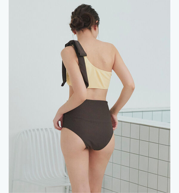 SEA DRESS「ワンショルダーデザインリブビキニ」|ビキニ|