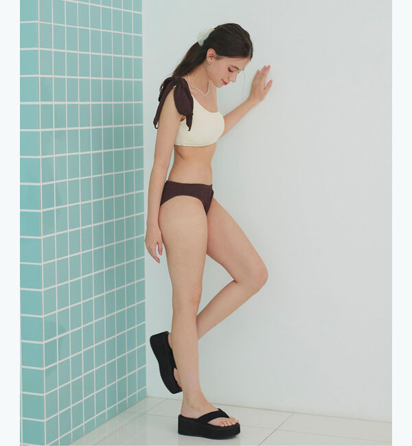 SEA DRESS「uneuneワンショルダーリボンビキニ/水着」|ビキニ|