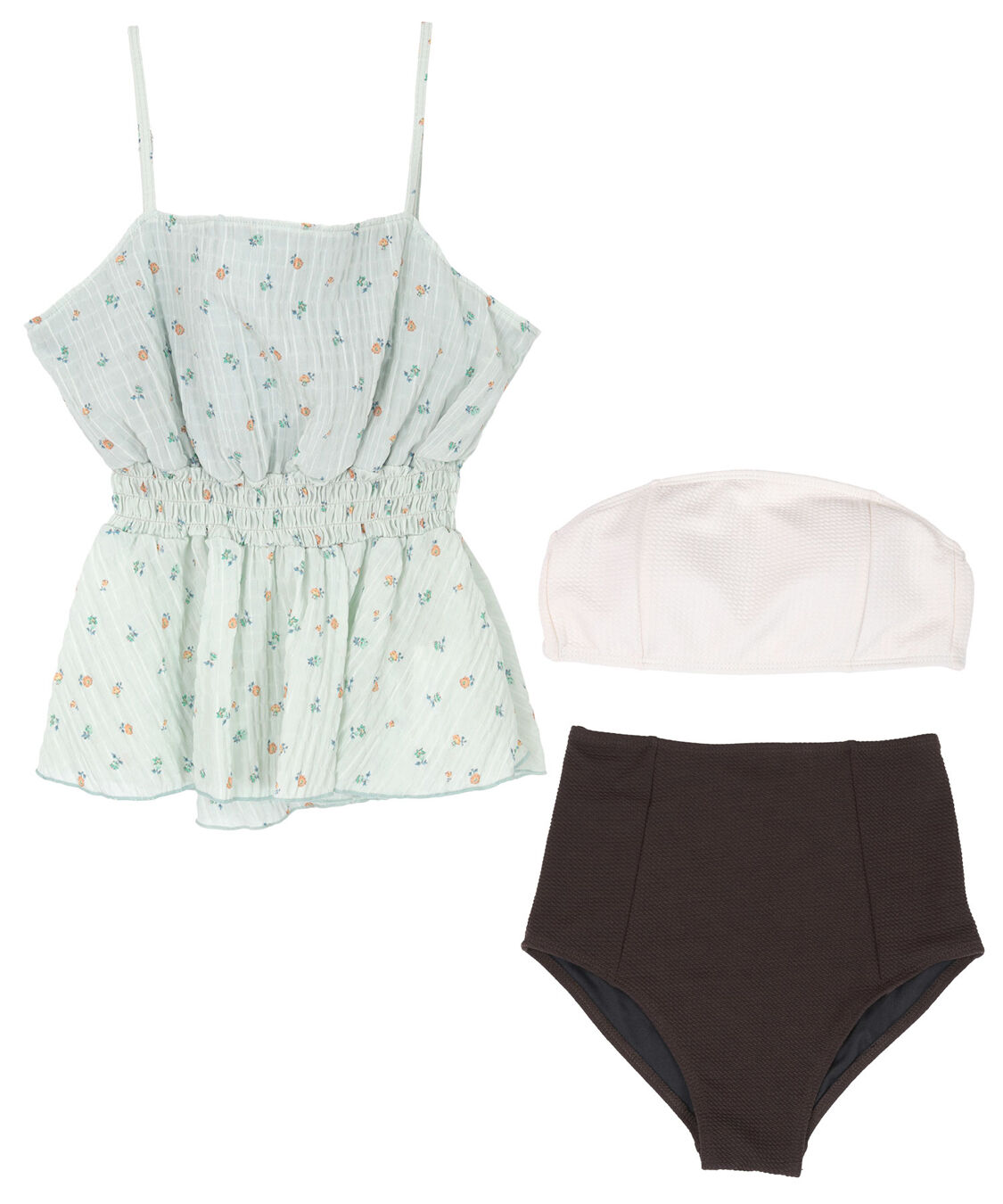 SEA DRESS「3点セット/ライトシャーリングトップス付ビキニ/水着」|ビキニ|