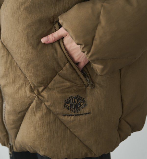  「リサイクルダウンジップアップフードジャケット」|テーラードジャケット|