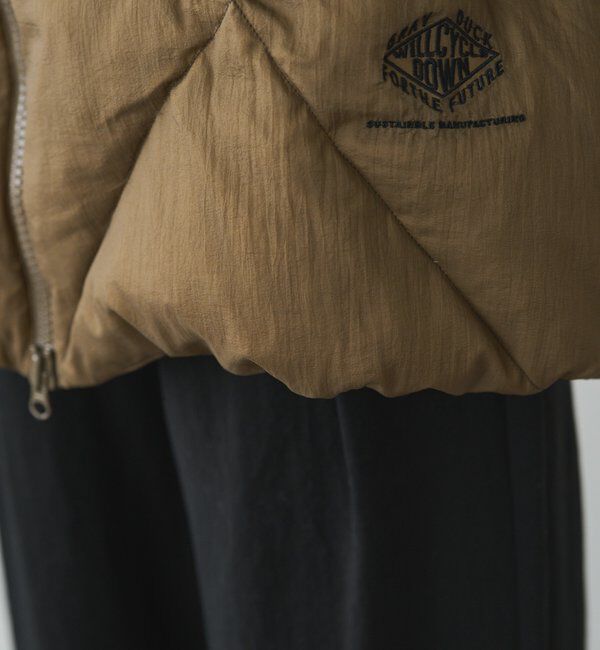  「リサイクルダウンジップアップフードジャケット」|テーラードジャケット|