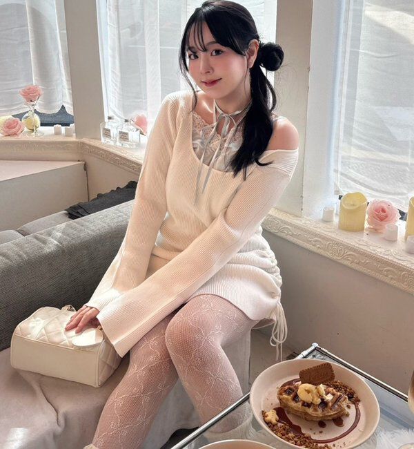  「【omiyu企画】レースサテンキャミSETニットミニワンピ」|その他|