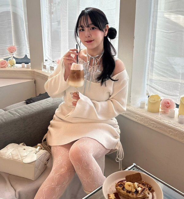  「【omiyu企画】レースサテンキャミSETニットミニワンピ」|その他|