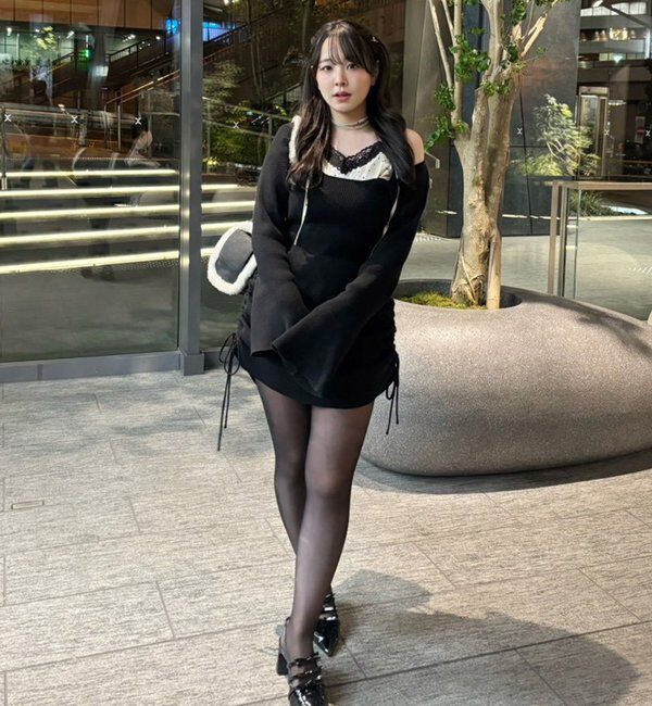  「【omiyu企画】レースサテンキャミSETニットミニワンピ」|その他|