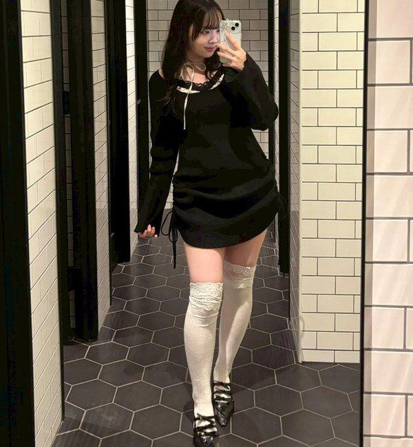  「【omiyu企画】レースサテンキャミSETニットミニワンピ」|その他|