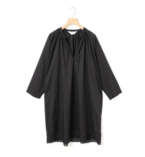 MidiUmi「MidiUmi ヘムレーススモックワンピース」|ワンピース|ブラック