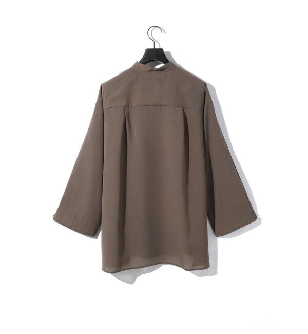 MIDIUMISOLID「MIDIUMISOLID for Ladies フレアスリーブシアーシャツ」|シャツ・ブラウス|