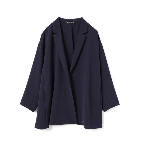 mizuiro ind「mizuiro ind テーラードシャツジャケット」|テーラードジャケット|ネイビー