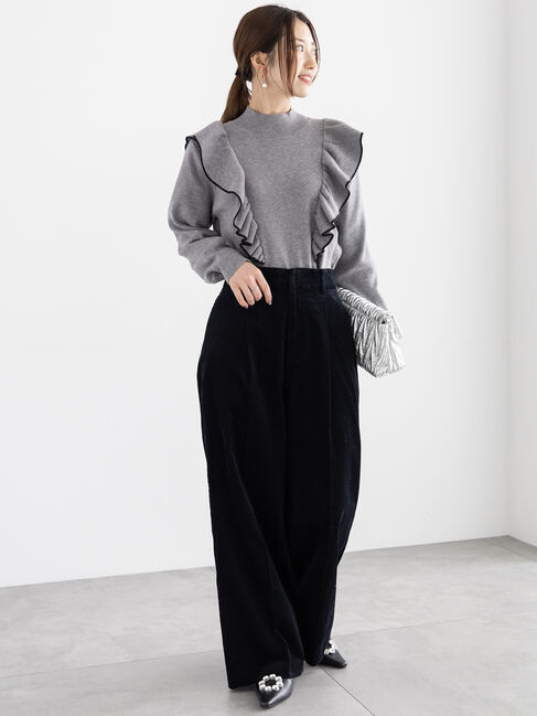 Te chichi「ソフトコーデュロイワイドパンツ」|その他|