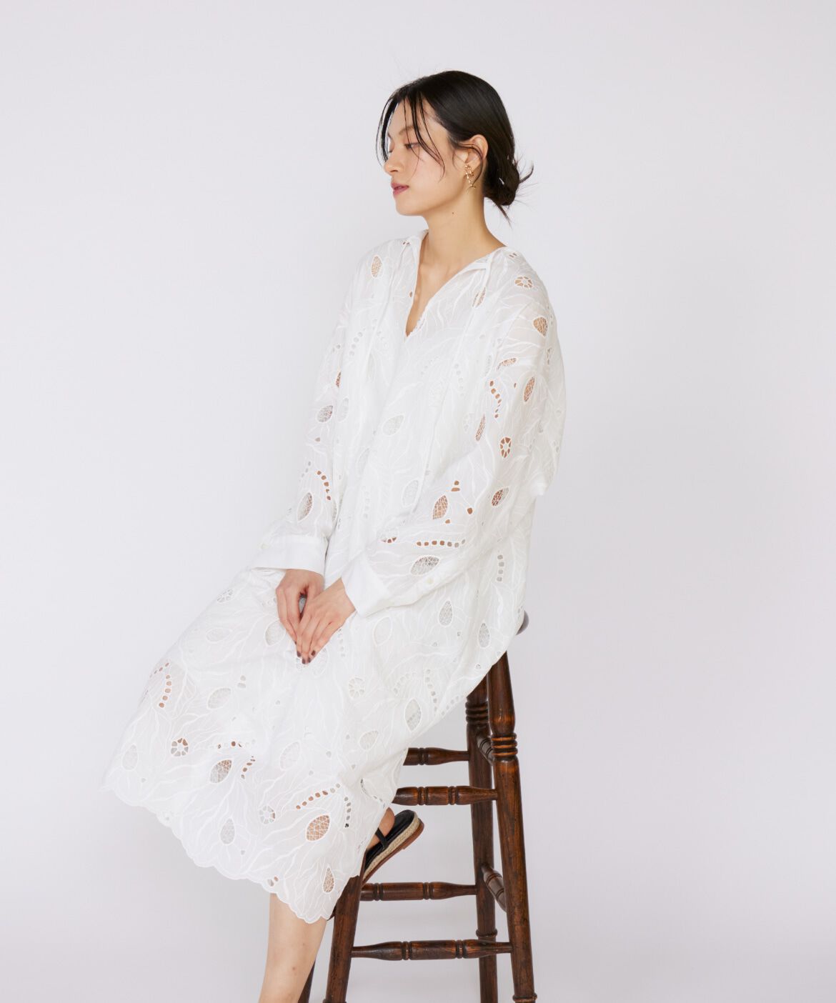 INED「レースカフタンワンピース《la veille by SUPERIOR CLOSET》」|ワンピース|