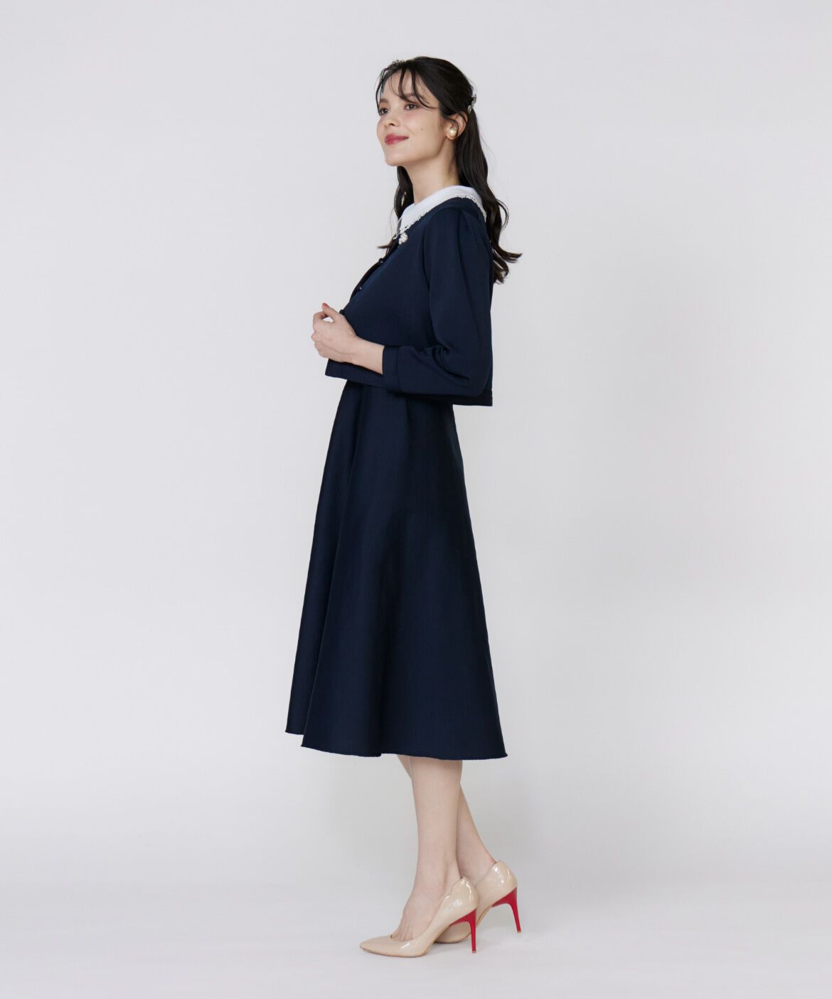 Maglie le cassetto「《大きいサイズ》くるみ釦ニットカーディガン《M Maglie le cassetto》」|カーディガン|