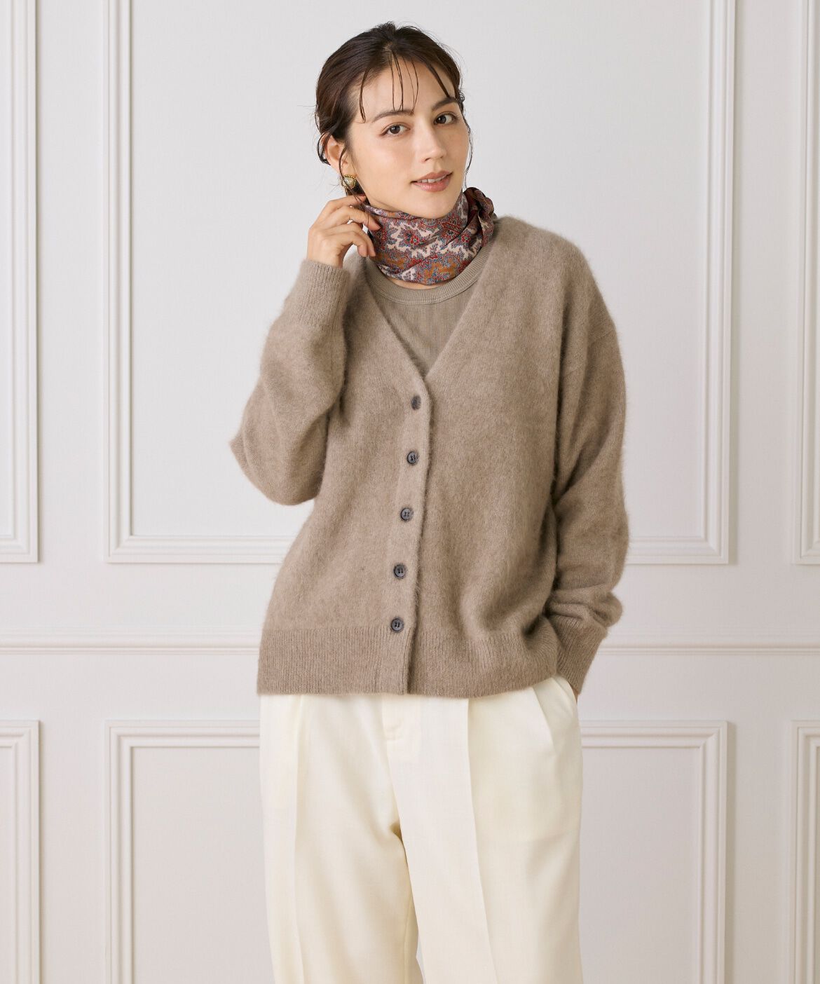 FAVORITE SUKINAMONO「Slim Danica Scarf スリムスカーフ《Tapis Noir》」|ストール|