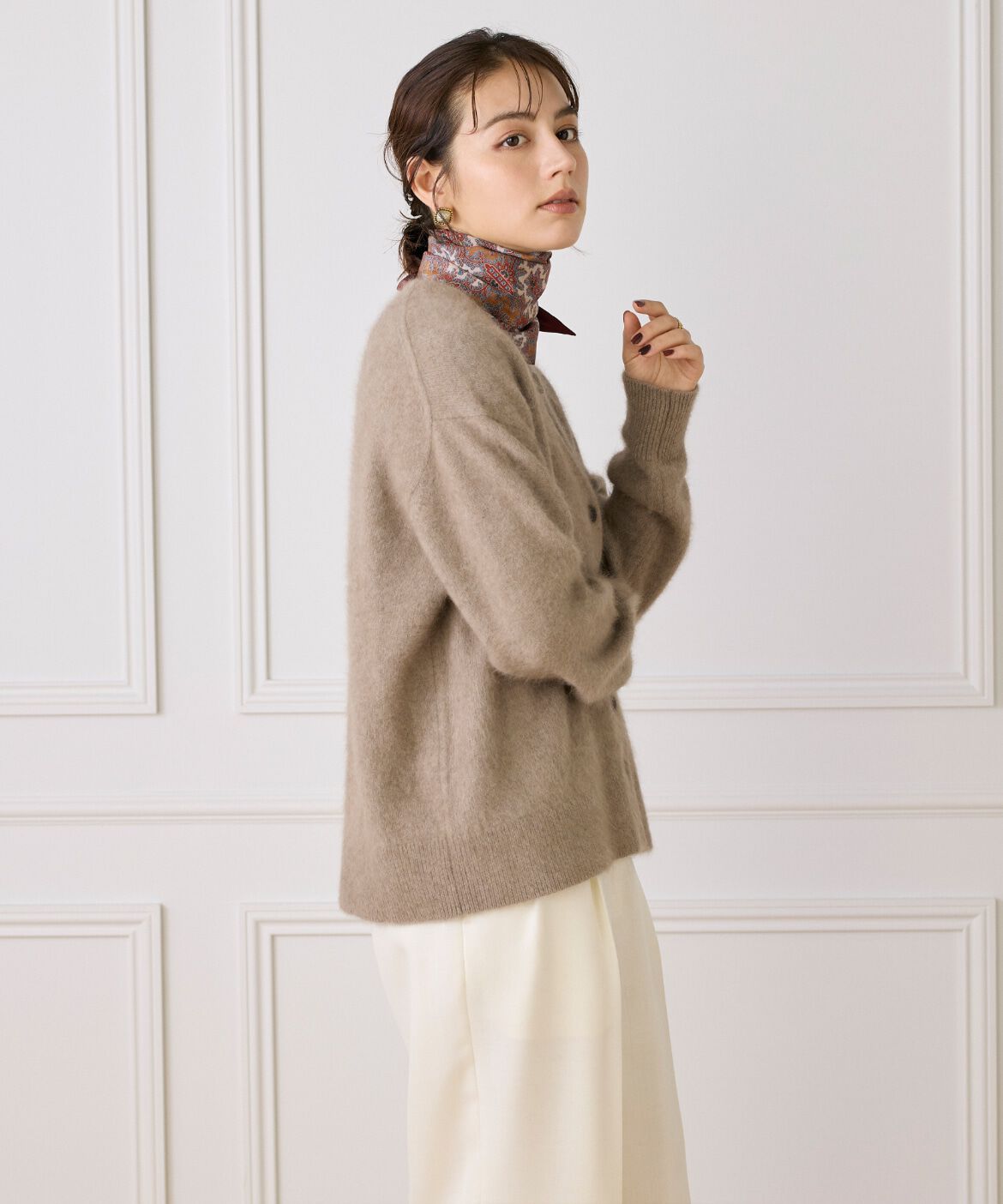 FAVORITE SUKINAMONO「Slim Danica Scarf スリムスカーフ《Tapis Noir》」|ストール|