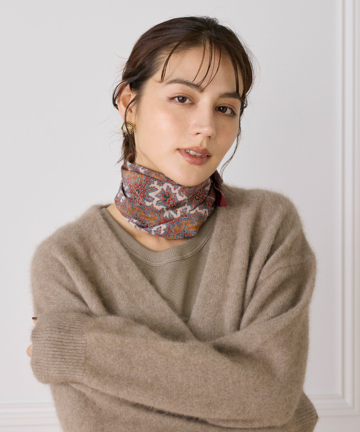 FAVORITE SUKINAMONO「Slim Danica Scarf スリムスカーフ《Tapis Noir》」|ストール|