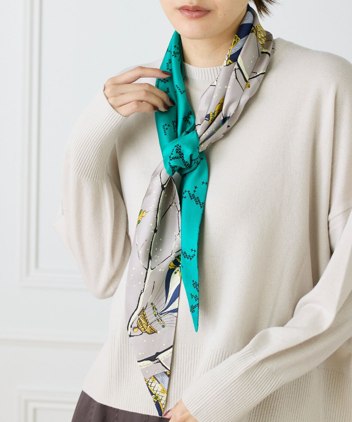 FAVORITE SUKINAMONO「ダイヤ型スカーフ　クロスステッチバンダナ《manipuri》」|ストール|