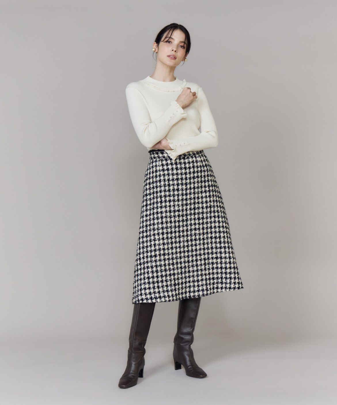 Maglie le cassetto「ハイネックリブプルオーバー」|ニット・セーター|