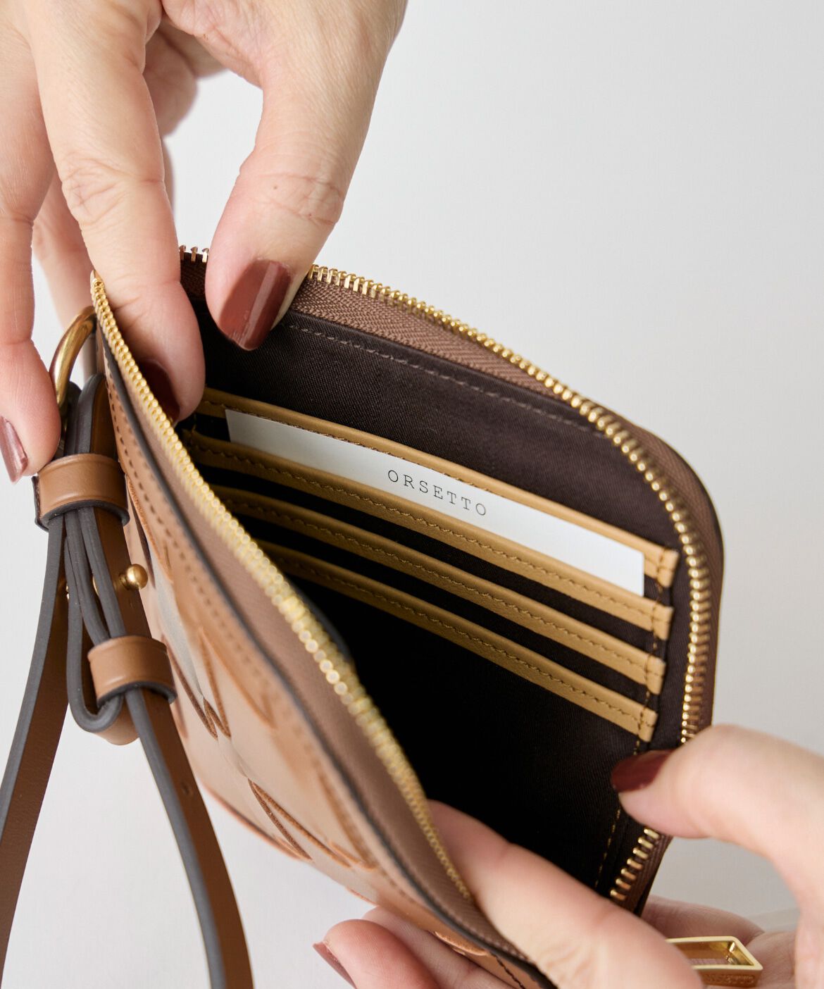 FAVORITE SUKINAMONO「RETEストラップ付きイントレチャートウォレット《ORSETTO》」|コインケース|