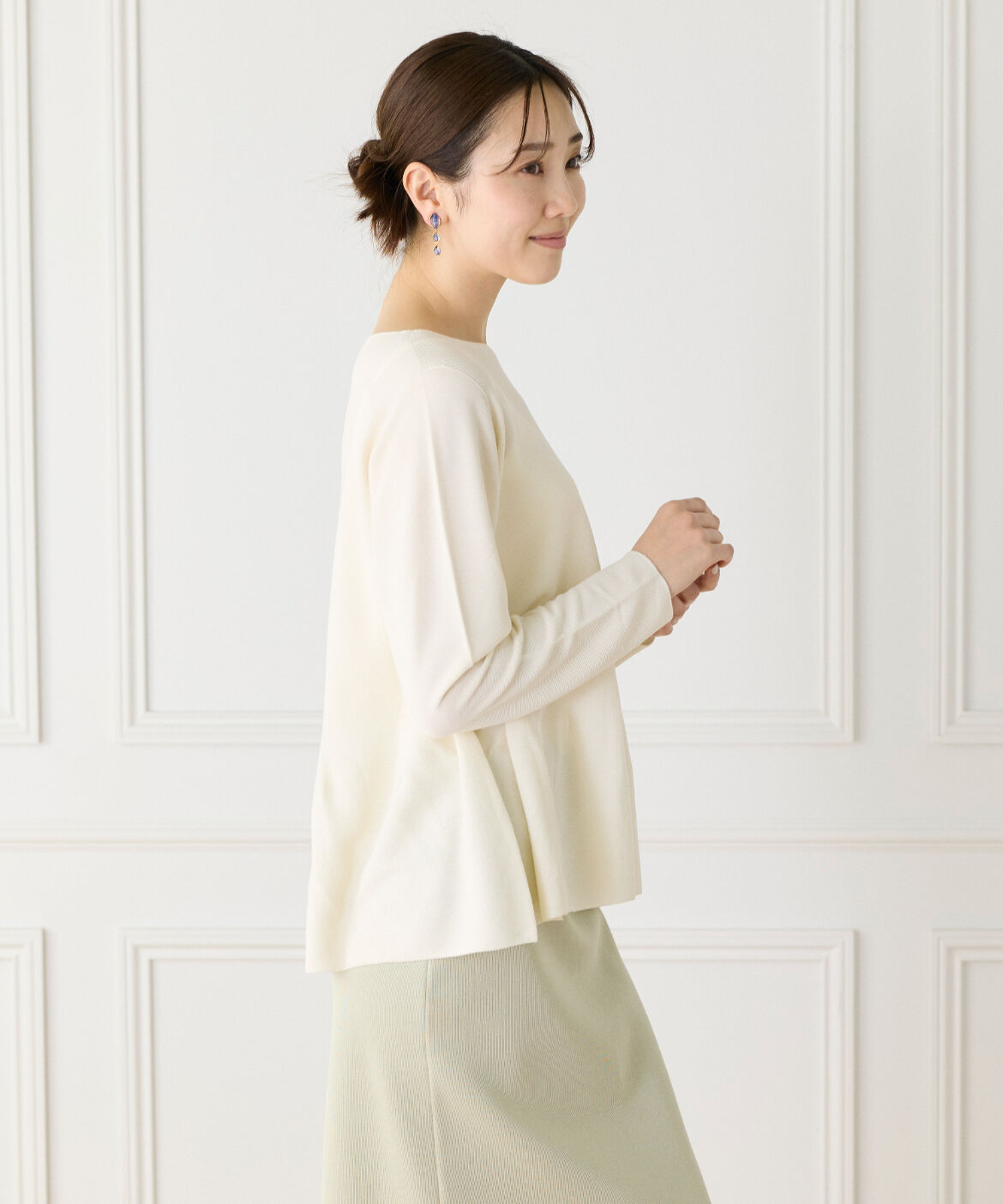 7-IDconcept.「ヘムフレア プルオーバー」|ニット・セーター|