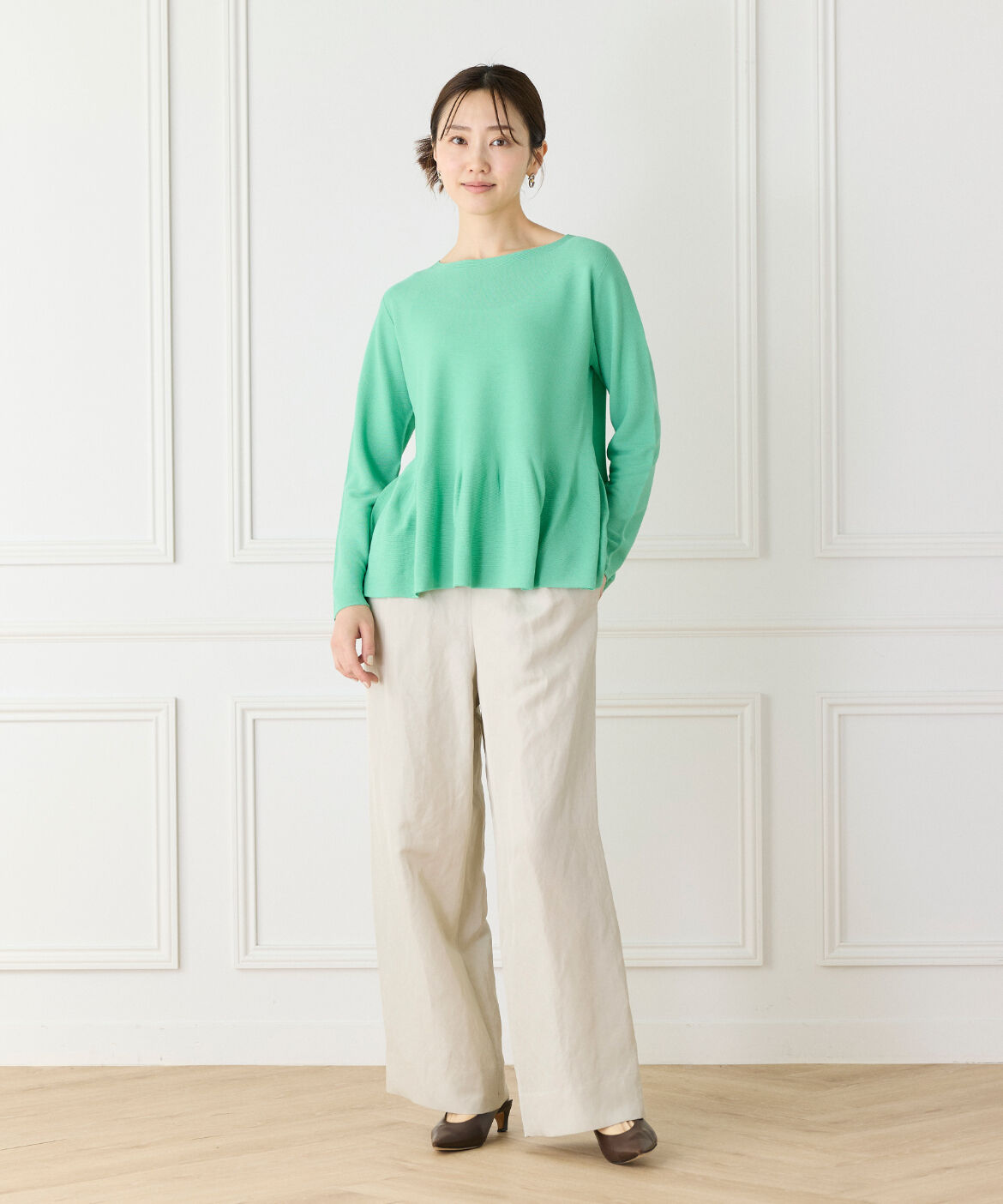 7-IDconcept.「ヘムフレア プルオーバー」|ニット・セーター|