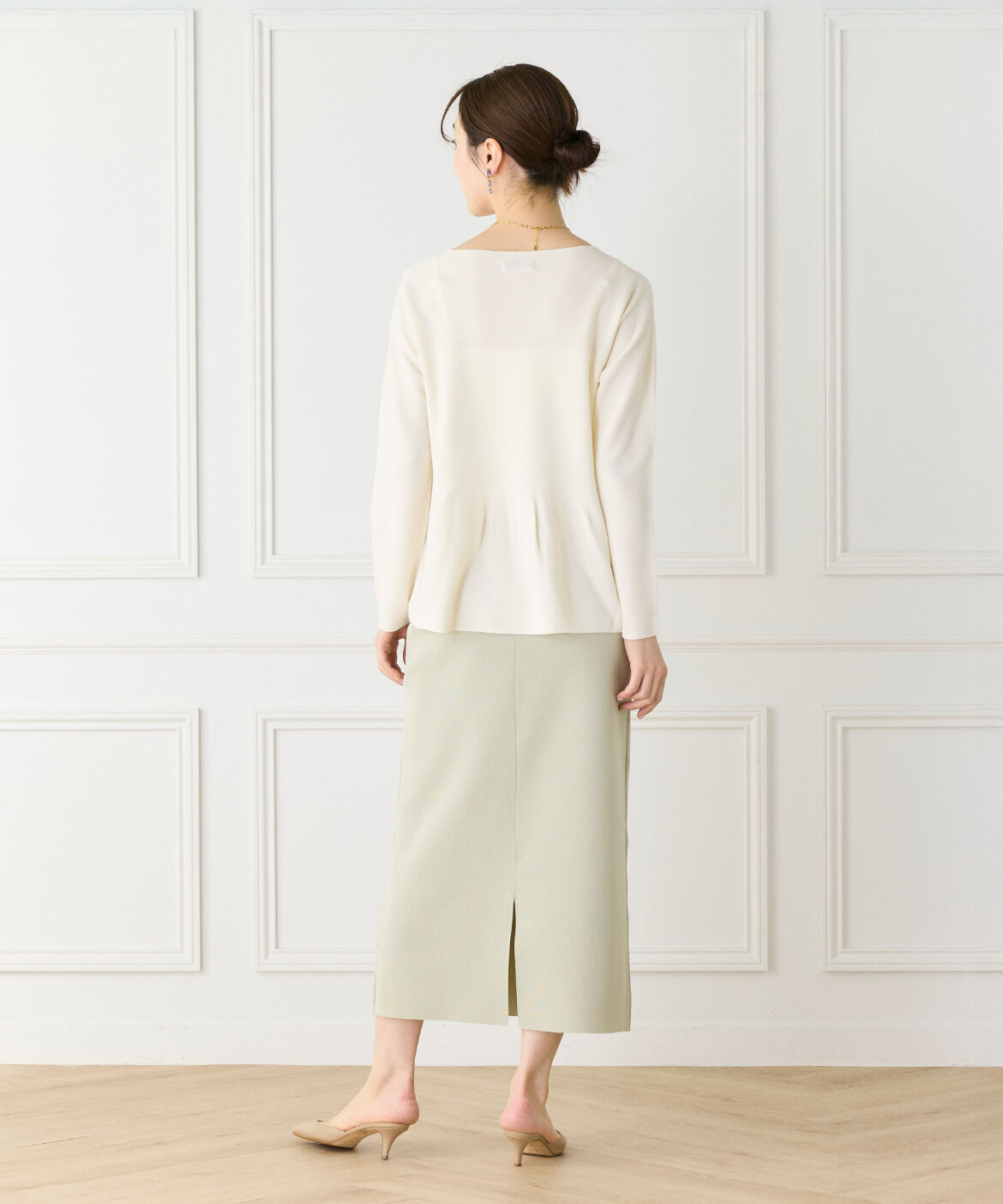 7-IDconcept.「《大きいサイズ》ヘムフレア プルオーバー」|ニット・セーター|