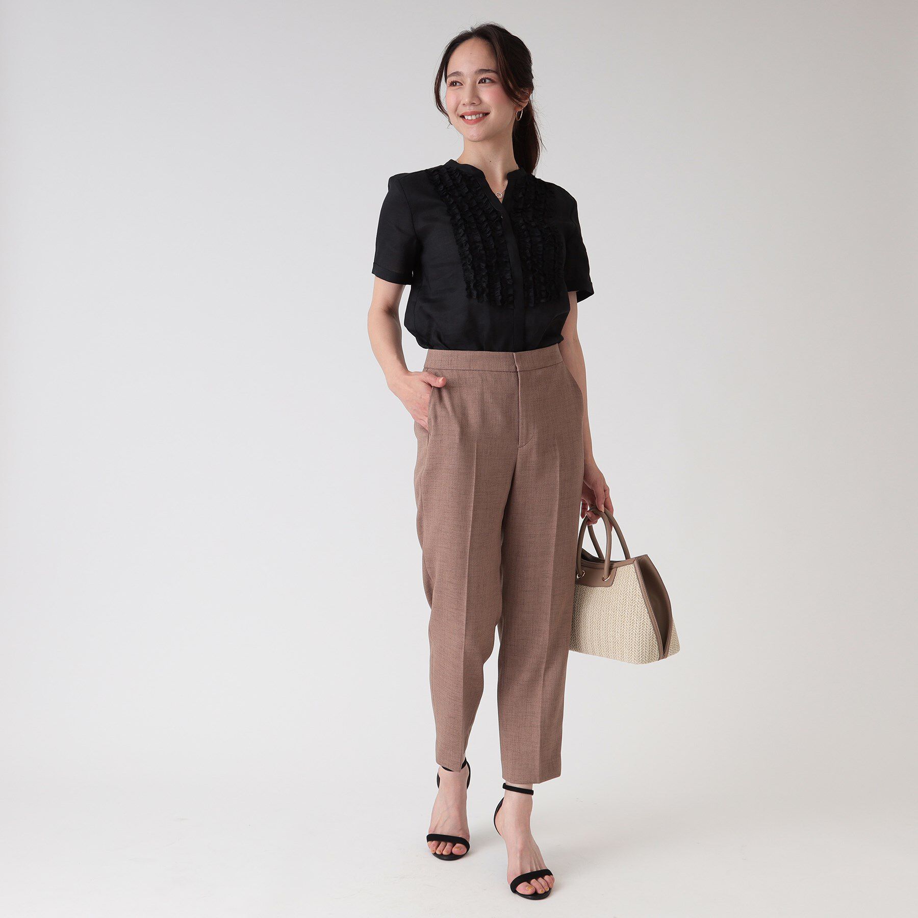 COUP DE CHANCE「【洗える／ラミー】フリルデザインブラウス」|シャツ・ブラウス|