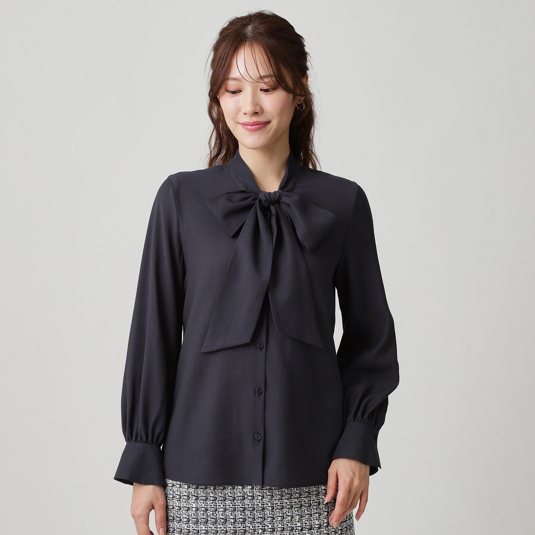 COUP DE CHANCE「【手洗い可／日本製】シアーリボンブラウス」|シャツ・ブラウス|