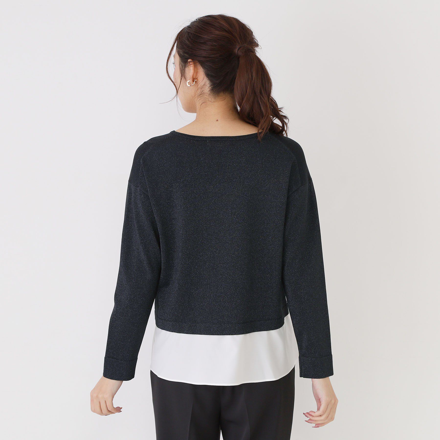 COUP DE CHANCE「【洗える】レイヤード風デザインのニットトップス」|ニット・セーター|