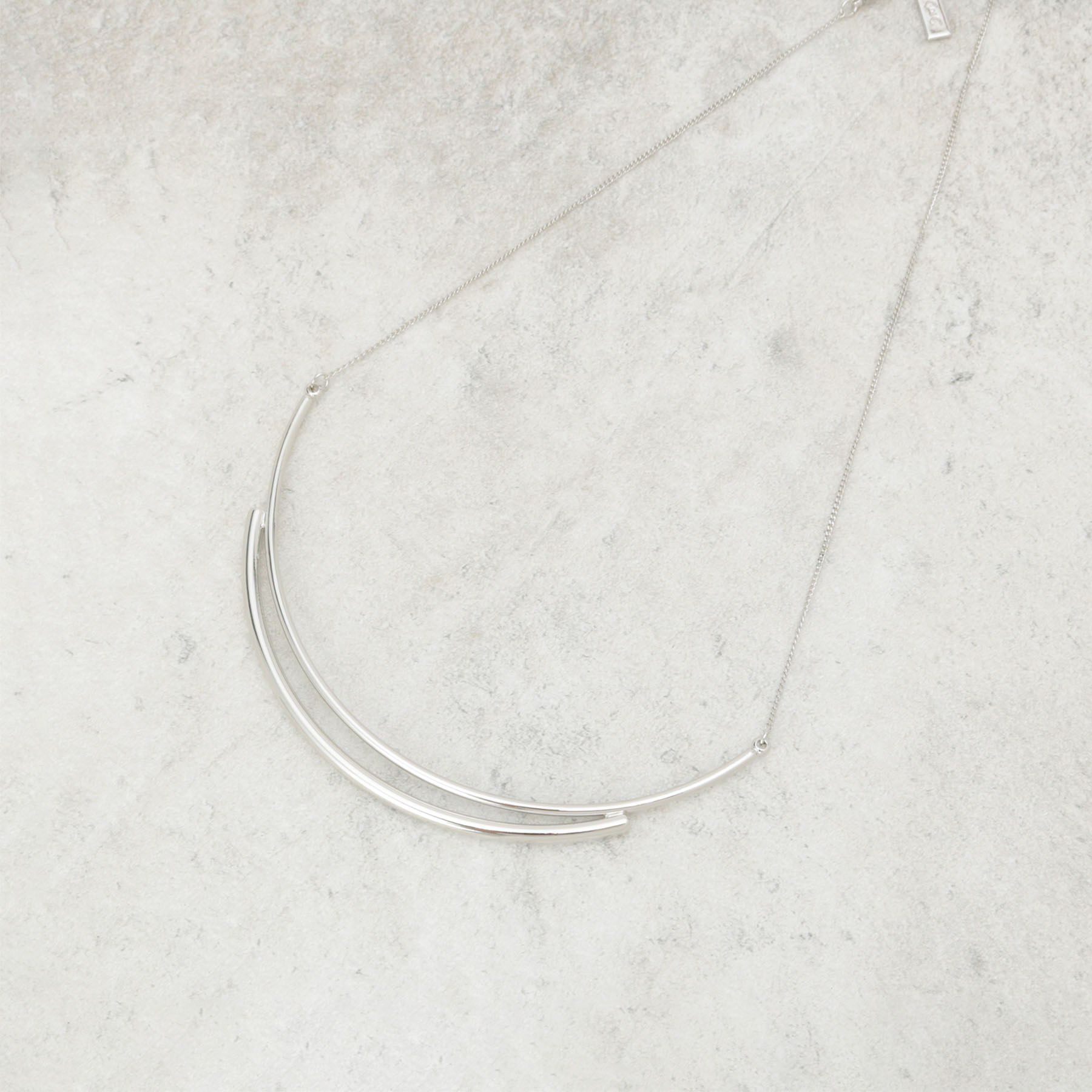 COUP DE CHANCE「Wバーショートスライド／長さ調整可能」|ネックレス|シルバー(006)