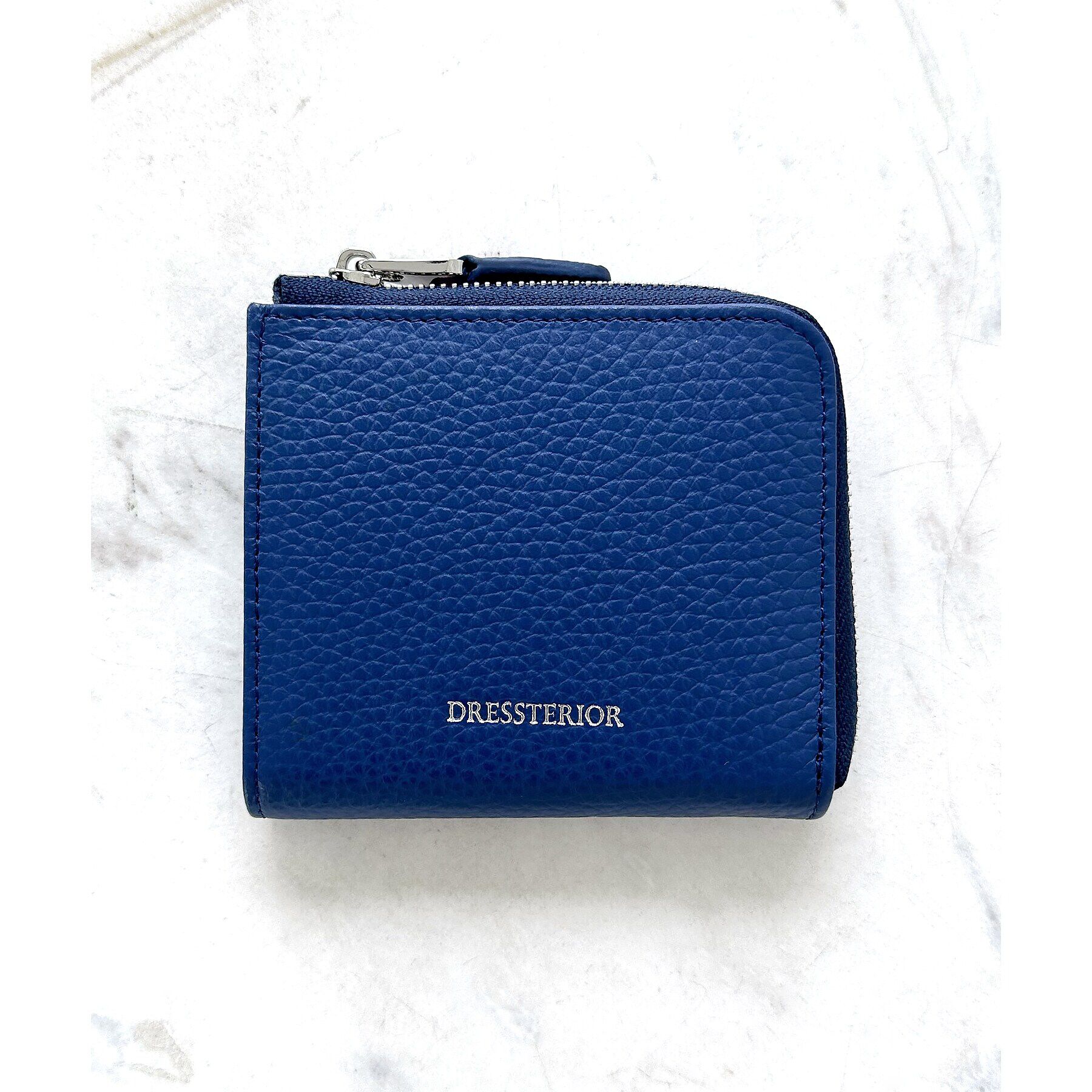 DRESSTERIOR「イタリアレザー ハーフジップウォレット」|財布|ﾌﾞﾙｰ(092)