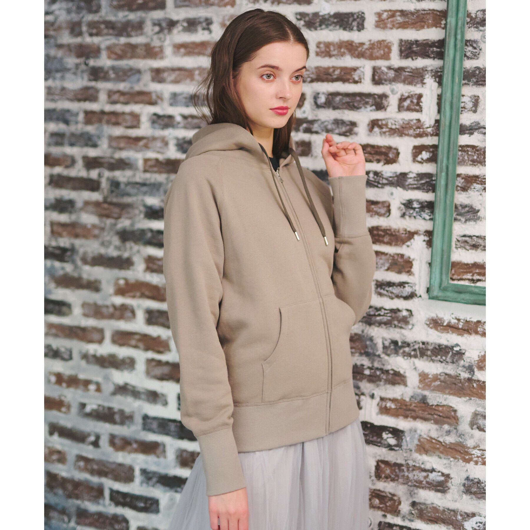 DRESSTERIOR「ソフトバックフリースジップアップ」|パーカー|