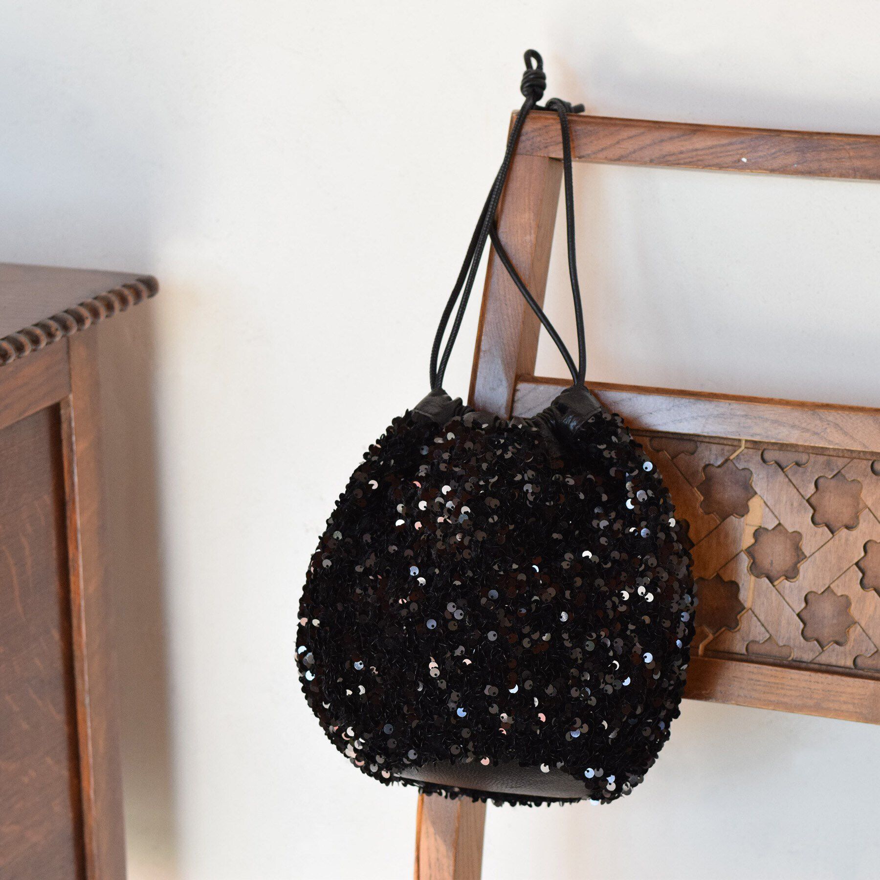 DRESSTERIOR「【CLASSY.12月号掲載】スパンコール2WAY巾着バッグ」|ショルダー・メッセンジャー|