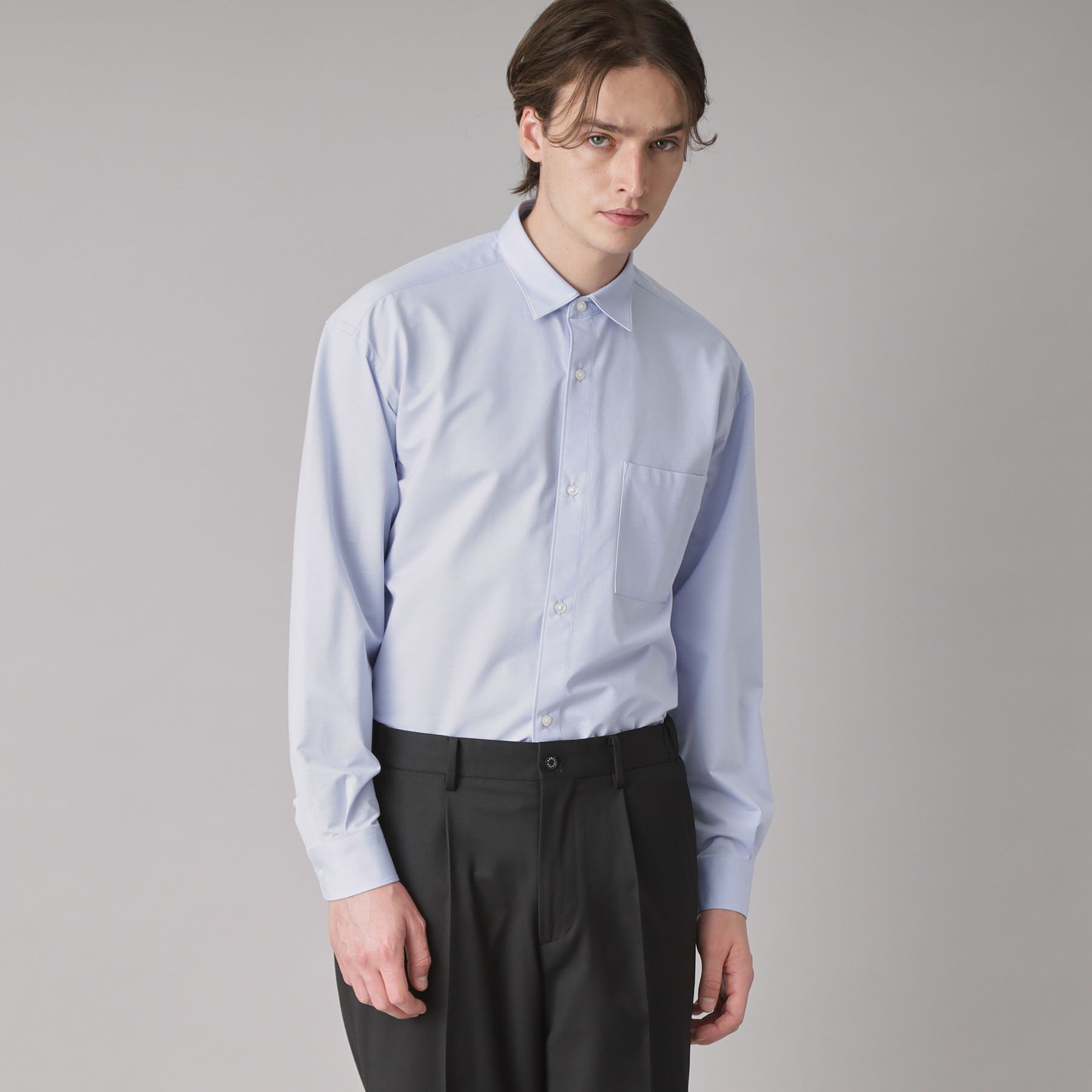 DRESSTERIOR「46Gジャージー リラックスシャツ」|シャツ・ブラウス|