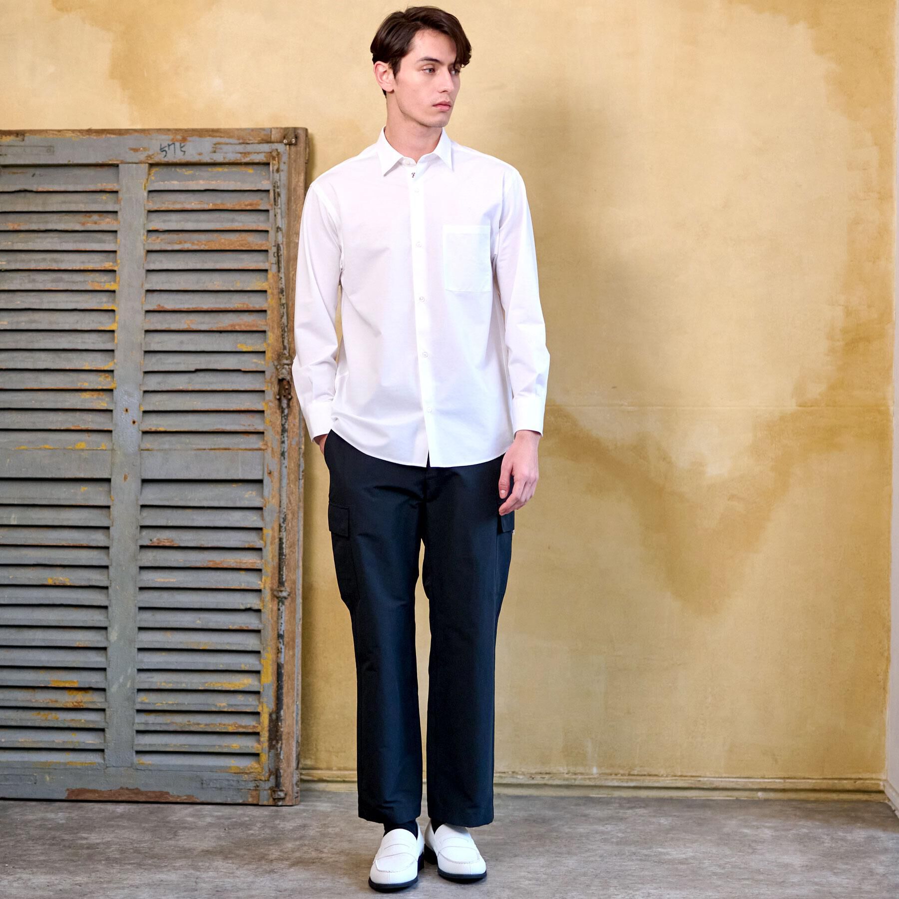 DRESSTERIOR「46Gジャージー リラックスシャツ」|シャツ・ブラウス|