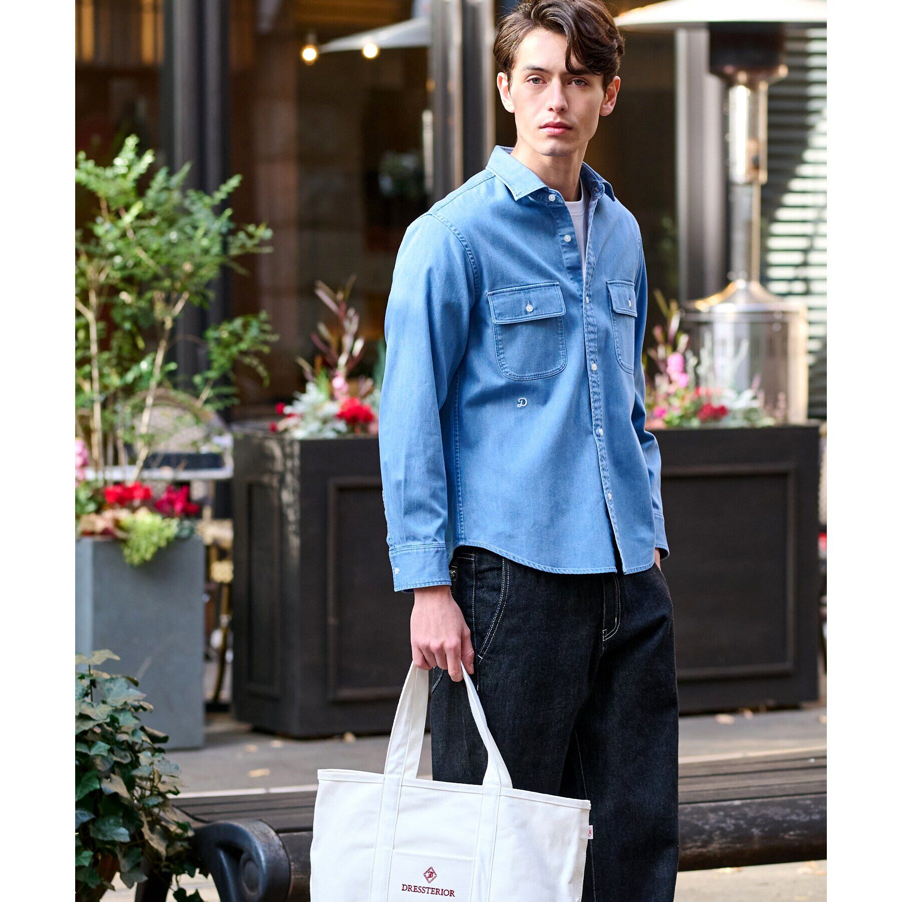 DRESSTERIOR「【Safari5月号掲載】ダブルポケット デニムシャツ」|シャツ・ブラウス|