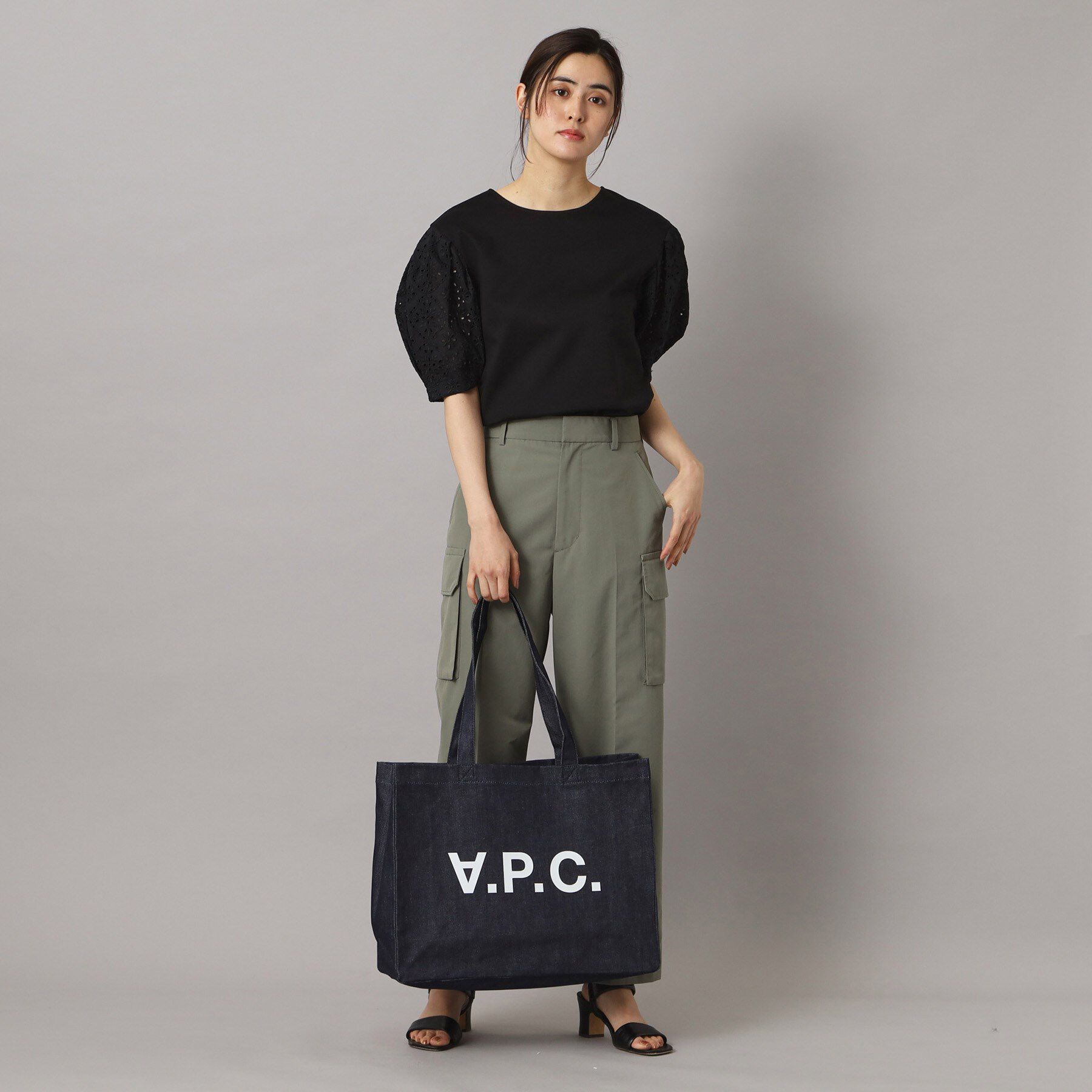 DRESSTERIOR「【接触冷感/UVカット】レーススリーブカットソー」|Tシャツ・カットソー|