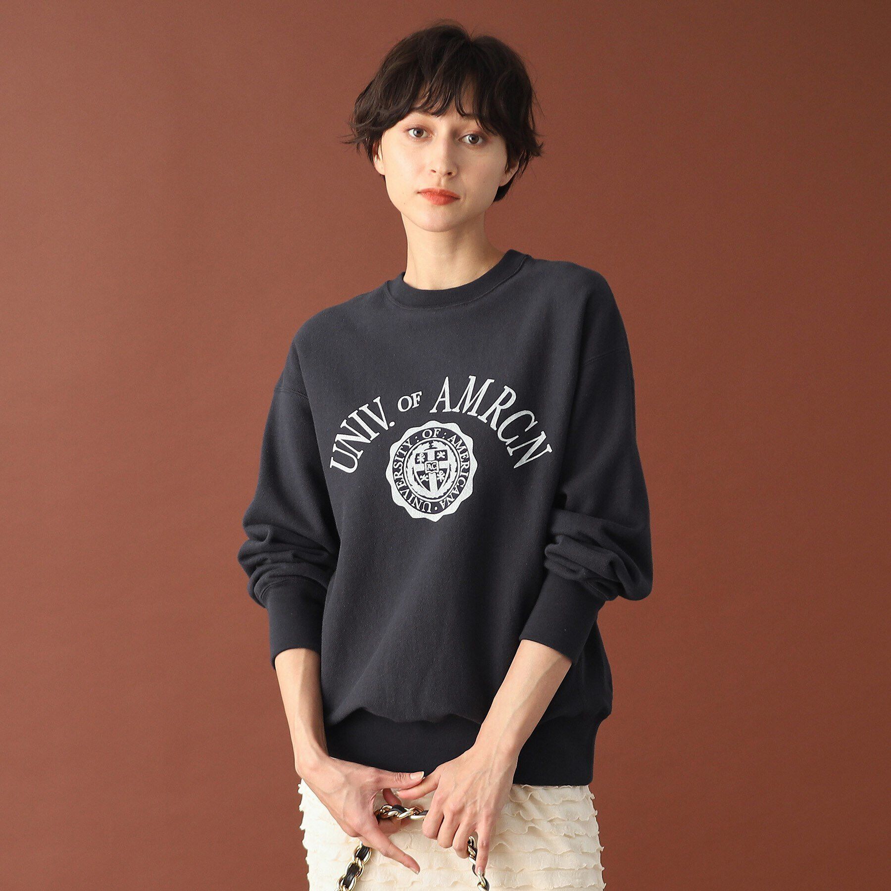 DRESSTERIOR「Americana（アメリカーナ）カレッジロゴスウェット」|パーカー|