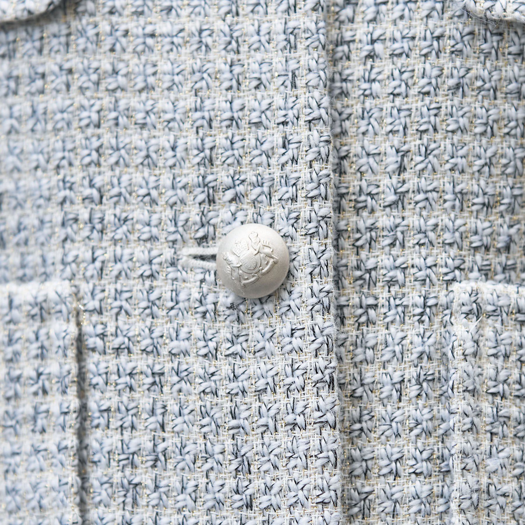 DRESSTERIOR「ラメミックスツイードジャケット」|ノーカラージャケット|