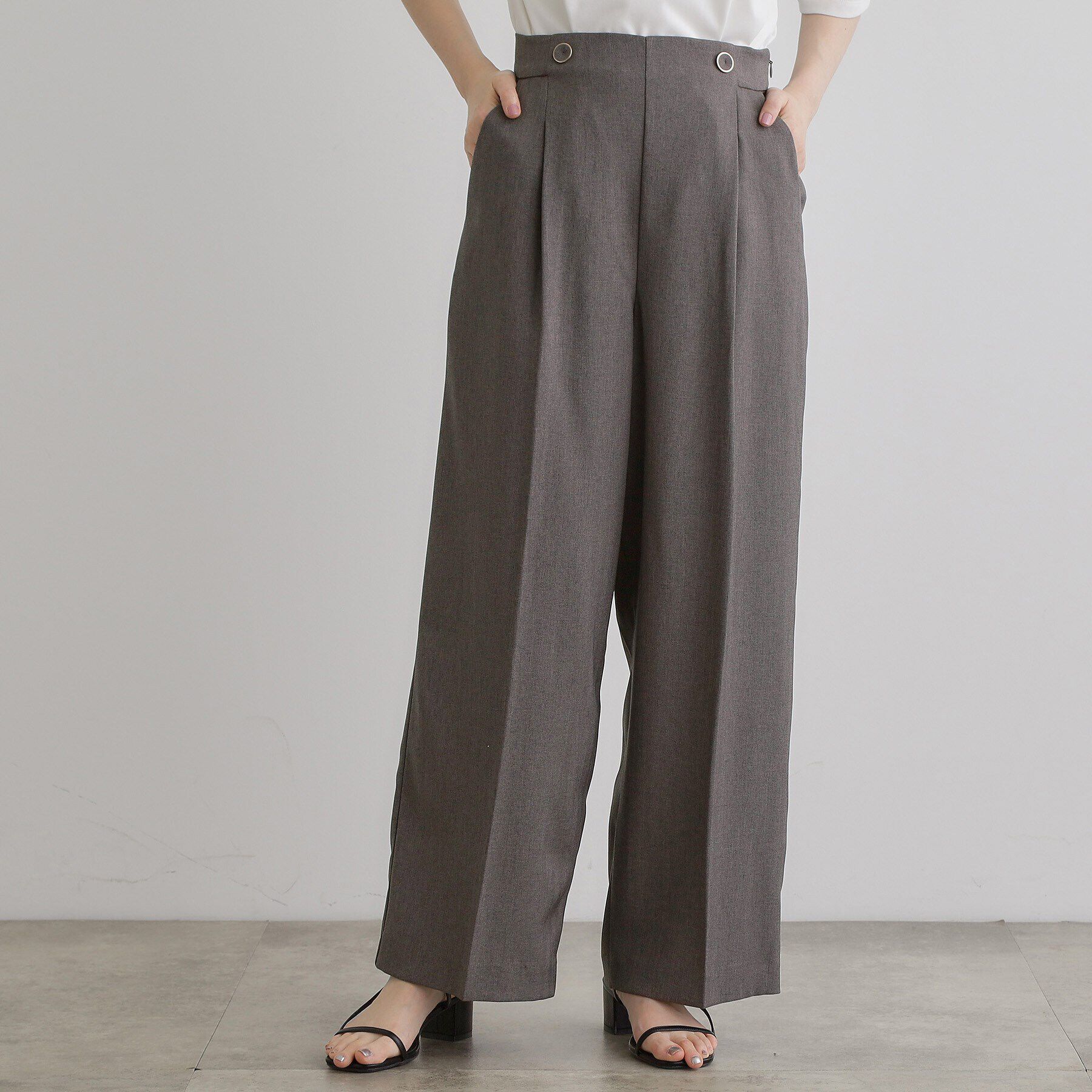 grove「2WAYショルダーストラップワイドパンツ」|その他|