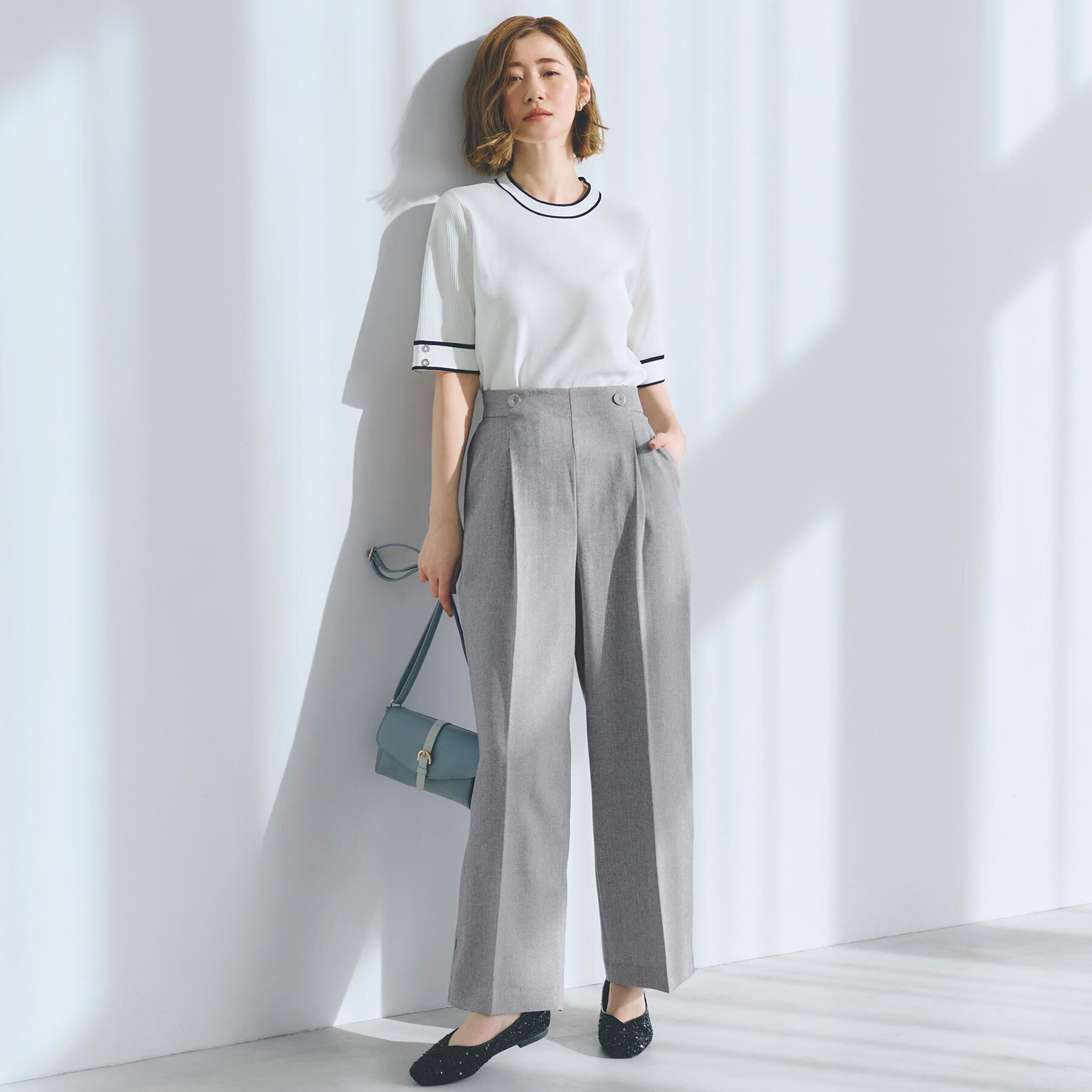 grove「2WAYショルダーストラップワイドパンツ」|その他|