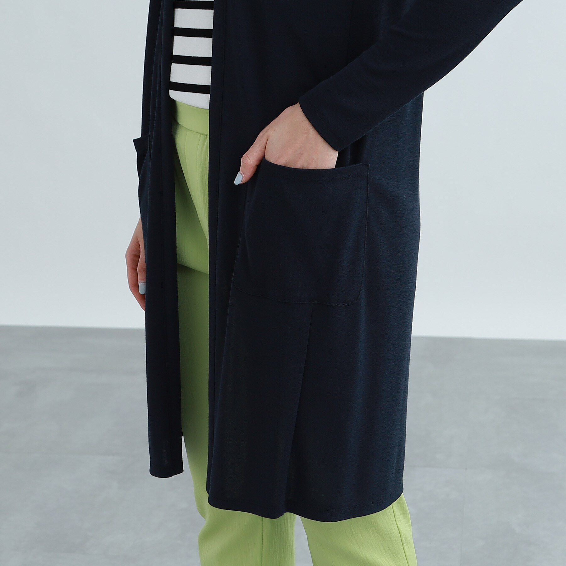 INDIVI「【洗える/UVケア/接触冷感/日本製】定番！ロング丈カーディガン」|カーディガン|