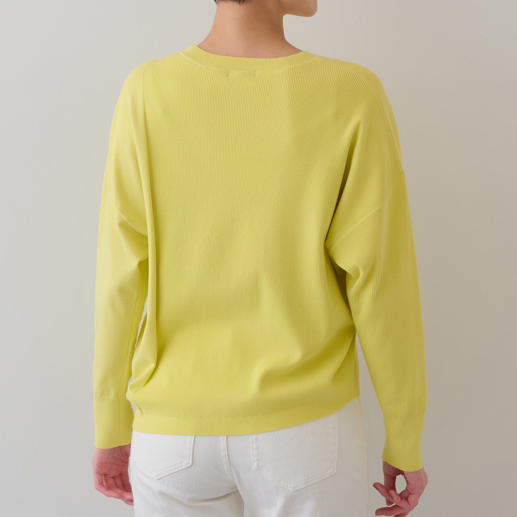 INDIVI「【洗える】アシメデザイン ドルマンスリーブニット」|ニット・セーター|