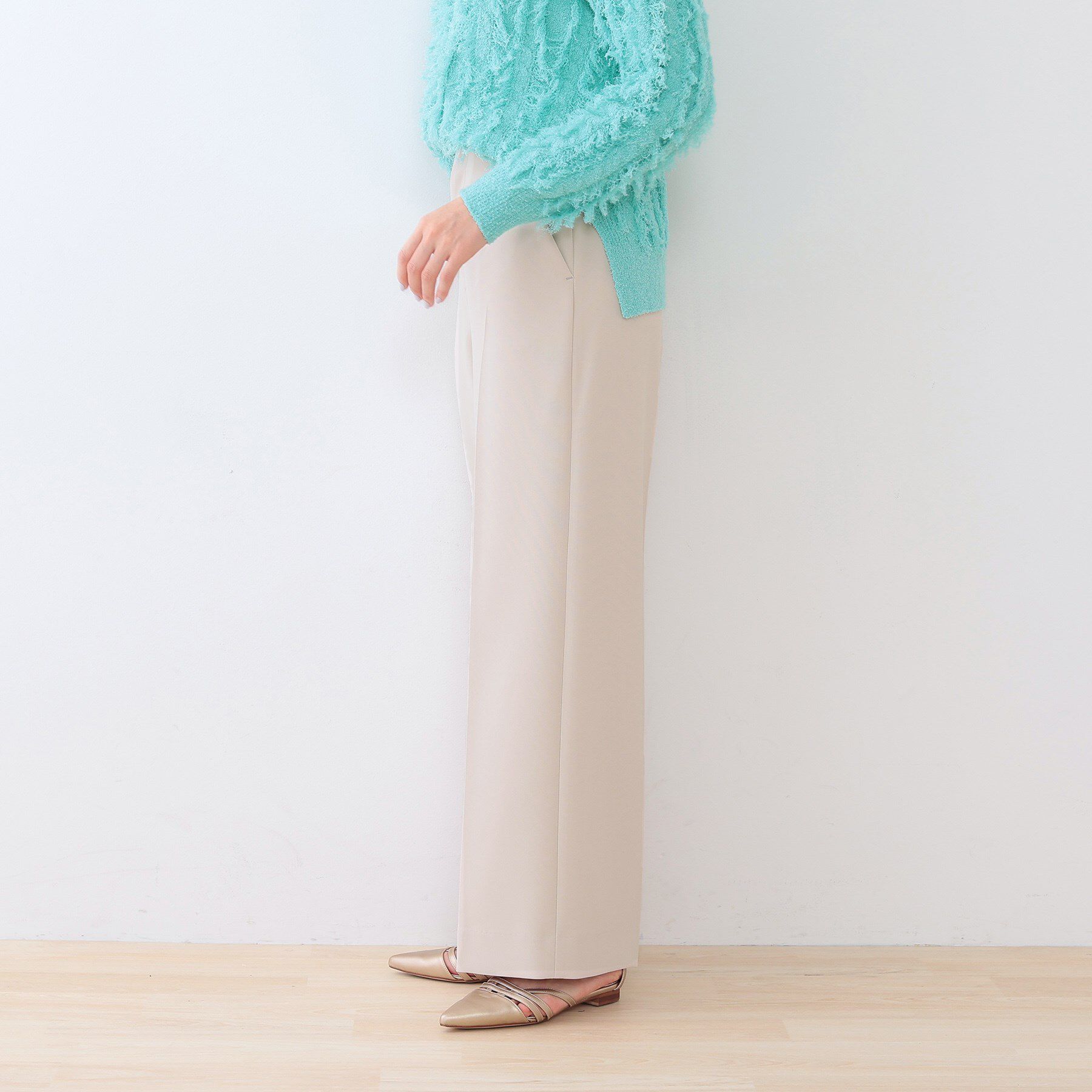 INDIVI「【復活！褒められパンツ】ストレッチ ワイドパンツ」|その他|