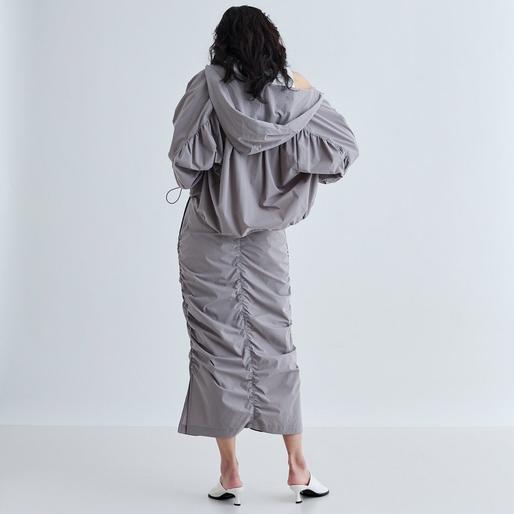 GALLEST「シャーリングナイロンスカート」|スカート|