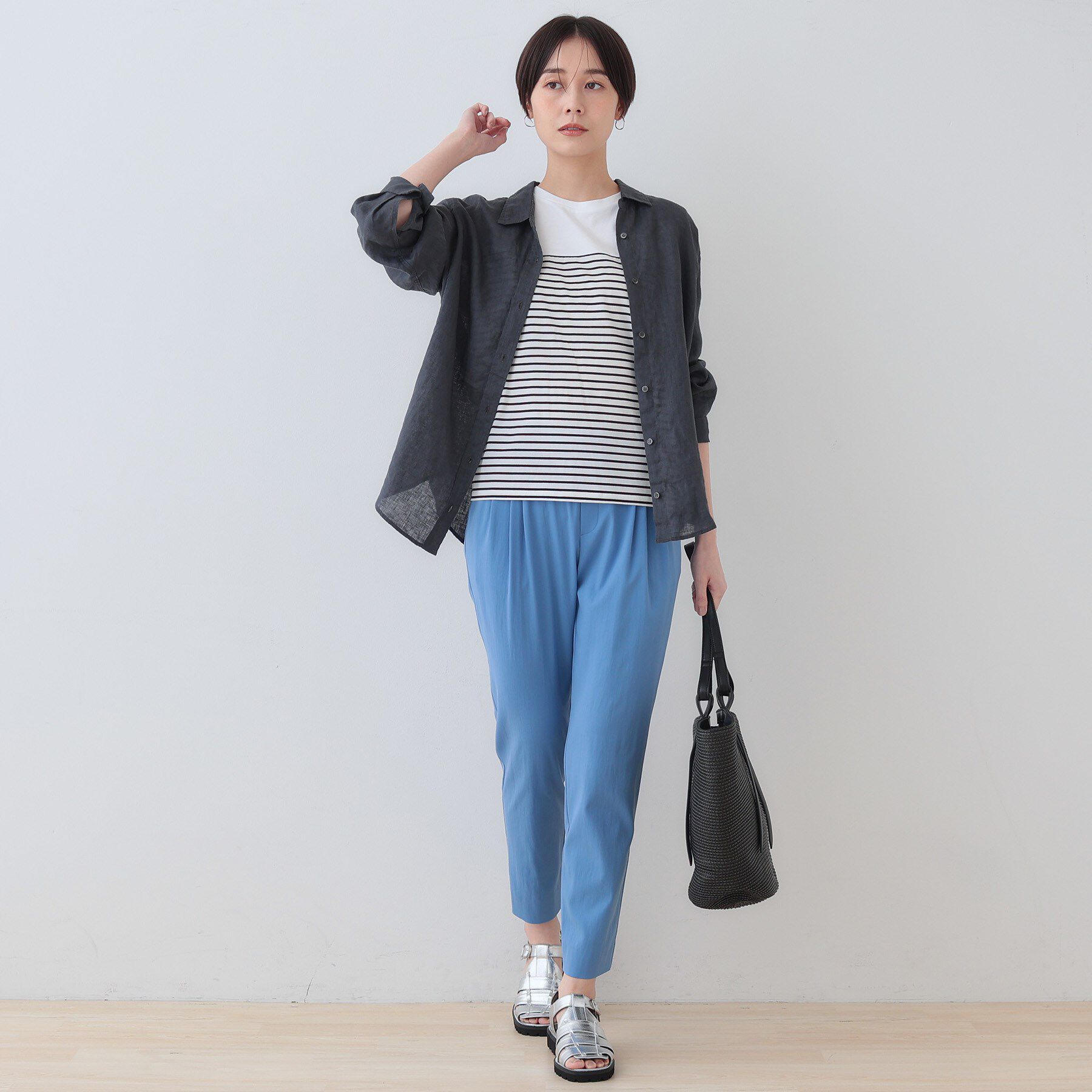 INDIVI「【毎年人気！／フレンチリネン】ベーシックシャツ」|シャツ・ブラウス|