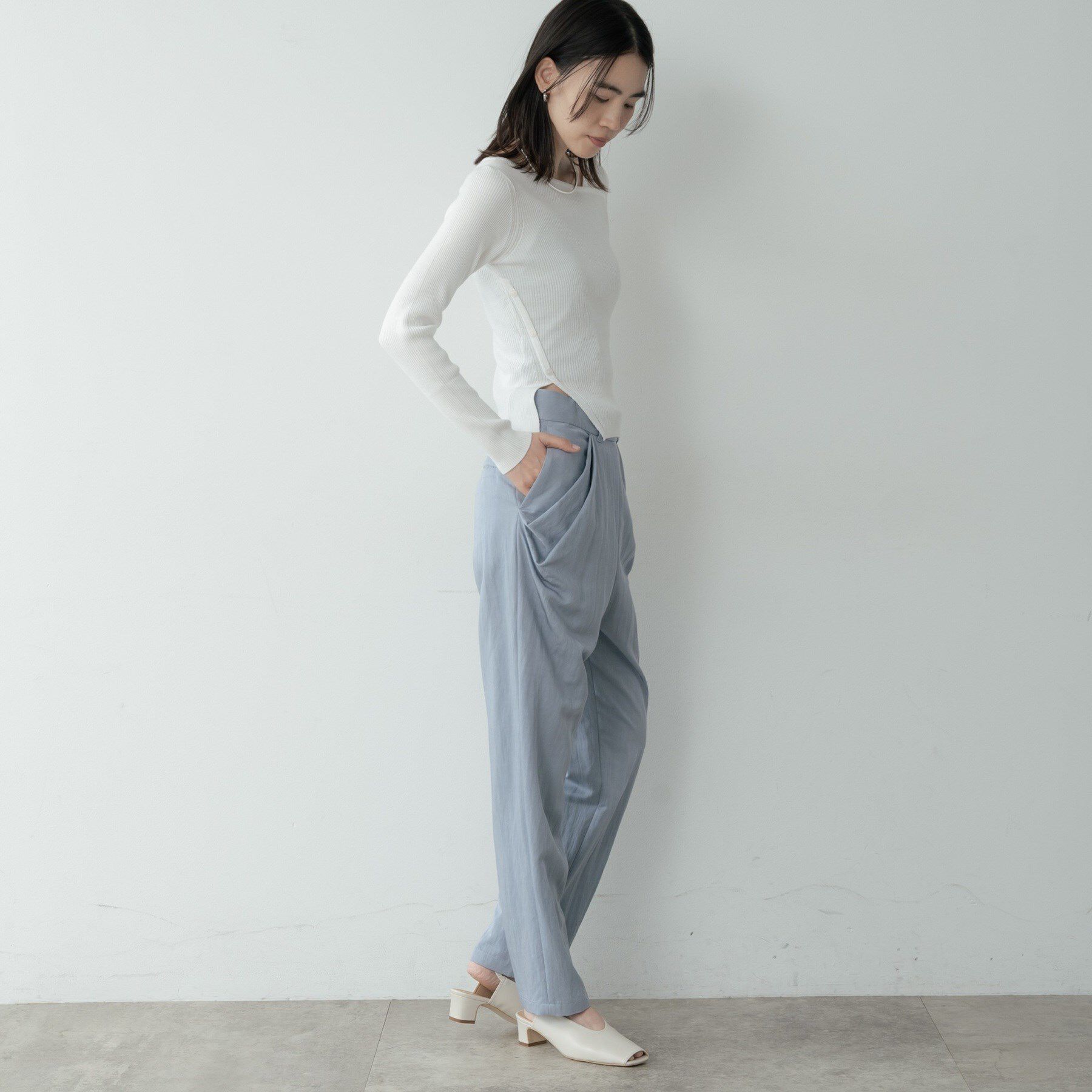 GALLEST「オフショルスリットリブニット」|ニット・セーター|