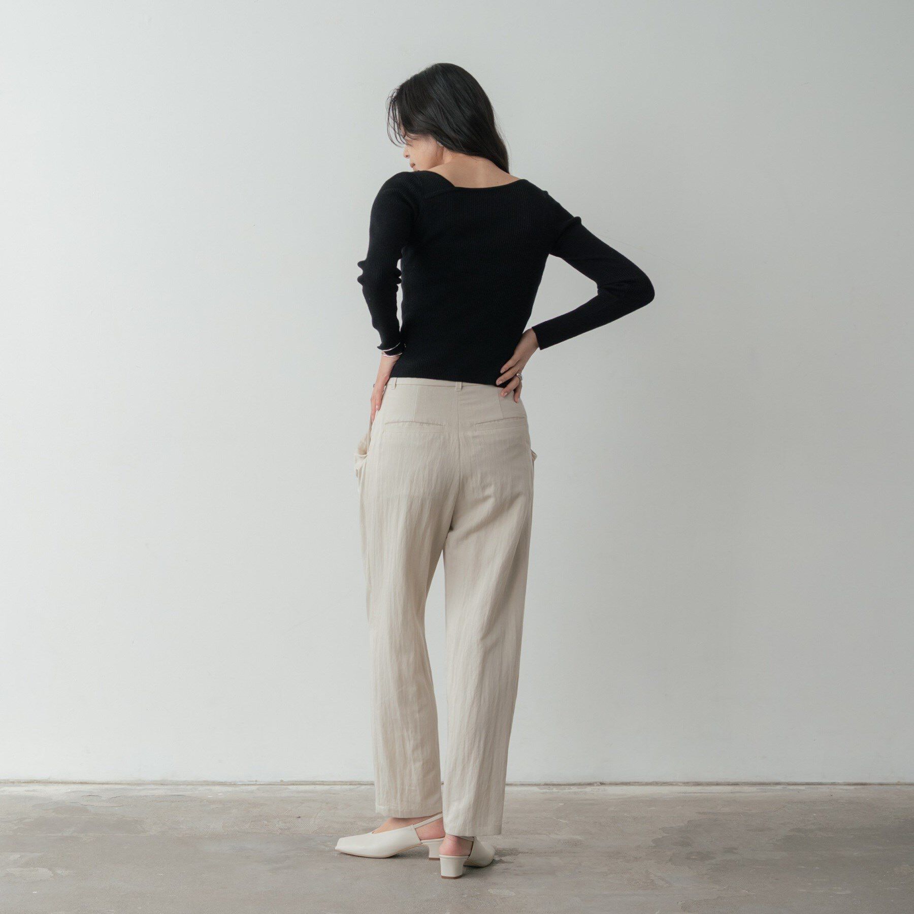 GALLEST「オフショルスリットリブニット」|ニット・セーター|