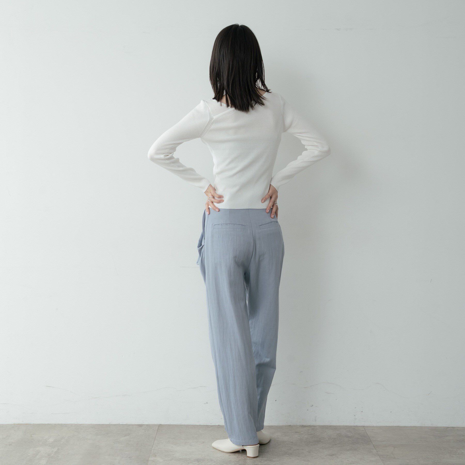 GALLEST「オフショルスリットリブニット」|ニット・セーター|