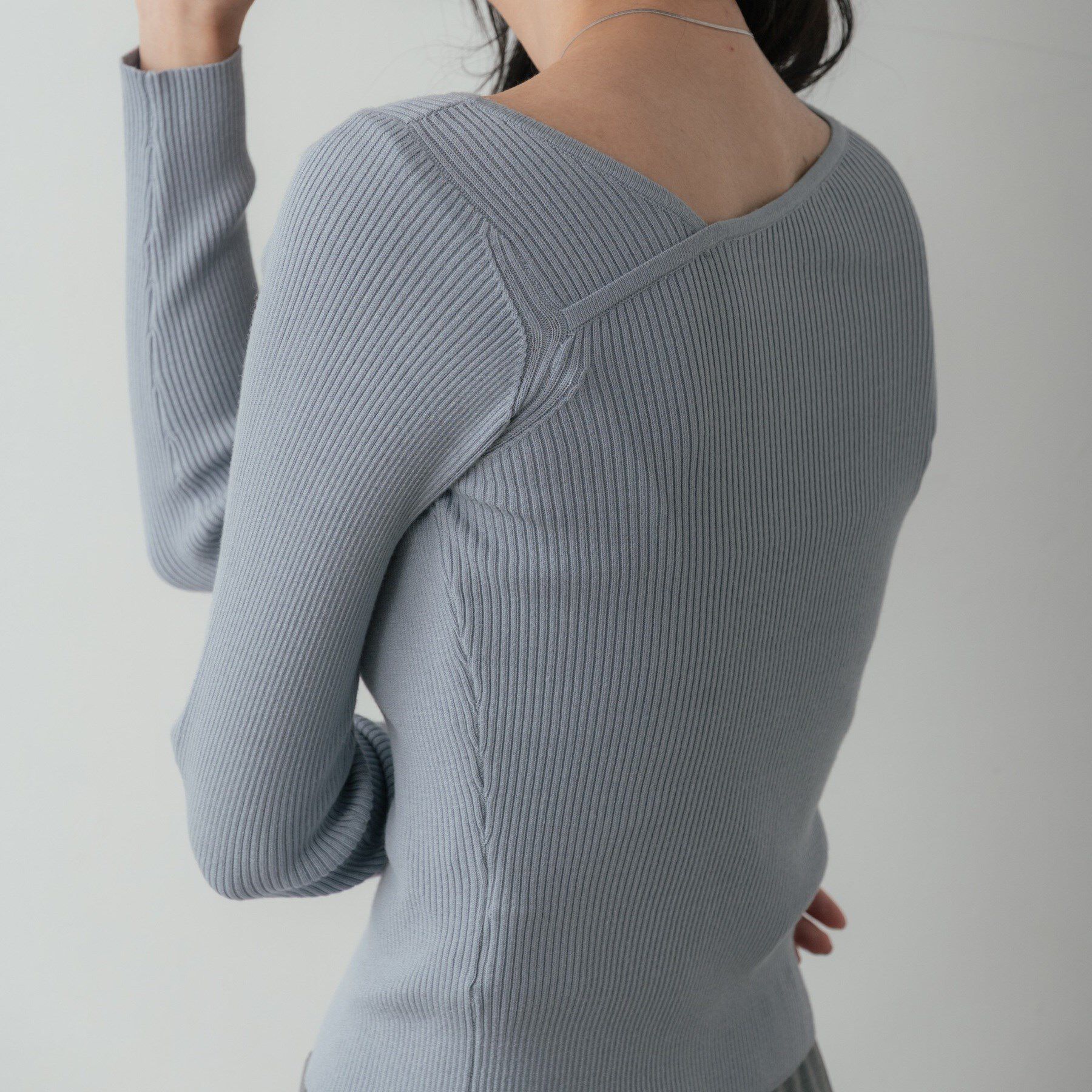 GALLEST「オフショルスリットリブニット」|ニット・セーター|